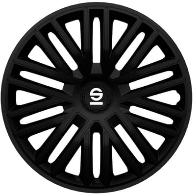 Sparco Wieldoppen Bergamo - 16-inch - Zwart - Set van 4 stuks