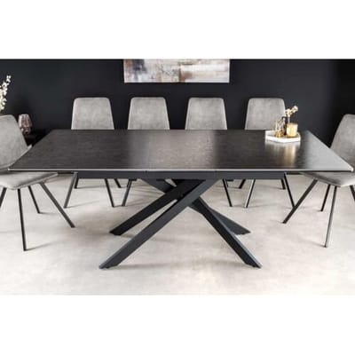 Uitschuifbare tafel antraciet keramiek 160-200 cm