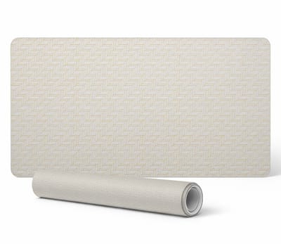 Decoratieve tafelmat met hoogwaardige print in geometrisch visgraatpatroon, 90x45 cm