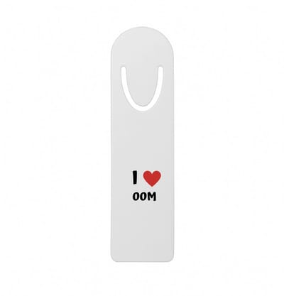 Hacebo® - I love oom metalen boekenlegger - Oom - de liefste oom - verjaardag - cadeautje voor oom - oom artikelen - kado - geschenk Bladwijzer boekenleggers - 12.7 cm x 3.2cm