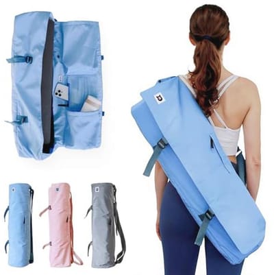 Yoga Mat Bag met Ingebouwde Strap en 3 Vakjes - Geschikt voor Matten tot 66 inch