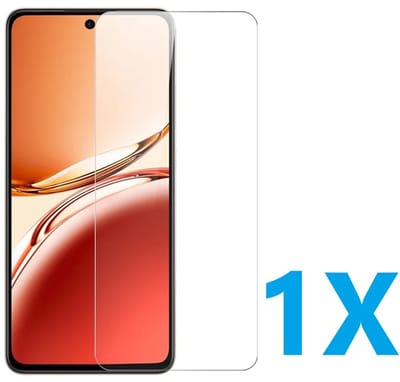 Screenprotector Glas - Tempered Glass Screen Protector Geschikt voor: Oppo Reno 12 - 1x