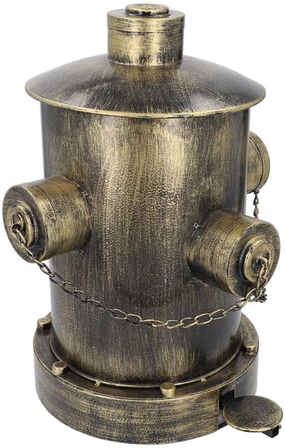 Dailygoods- Prullenbak Uniek Ontwerp - Vuilnisbak met Binnenemmer - Antiek Bronzen Decor - Multifunctioneel - Industrieel Kunstwerk - Gemaakt van IJzer