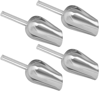 Set van 4 RVS IJslepel en Snoepscheppen - Ideaal voor Keuken, Bar, Feestjes en Buffetten - 7,5 inch, Duurzaam en Handig