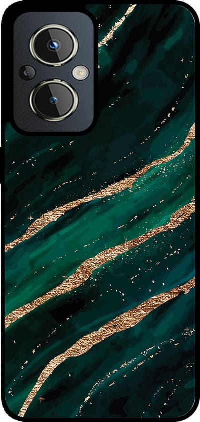 Smartphonica Telefoonhoesje Geschikt voor OnePlus Nord N20 5G met marmer opdruk - TPU backcover case marble design - Groen Goud geschikt voor OnePlus Nord N20 5G