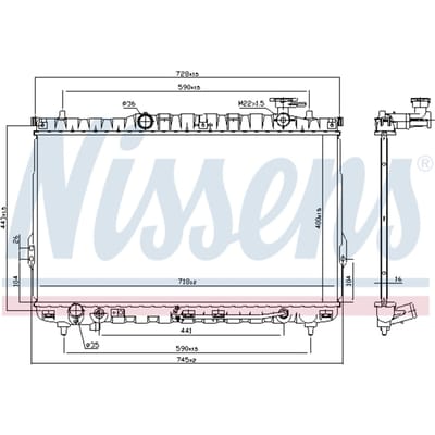 Radiator, motorkoeling NISSENS 67030