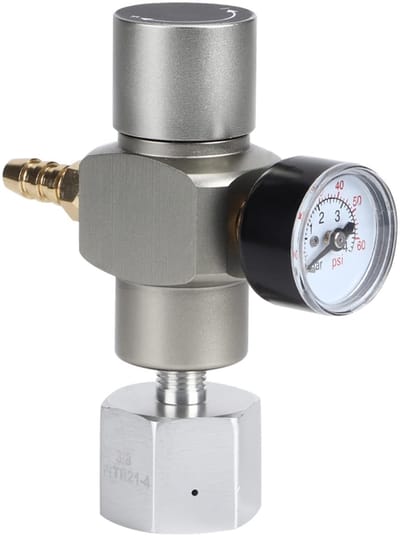 Dailygoody - CO2 Drukregelaar - Mini Regelaar met Manometer - Geschikt voor Mineraalwater - Voor bier en soda - Eenvoudige installatie - 30 psi
