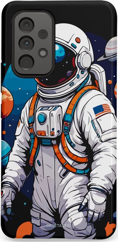Casetastic Hoesje Geschikt voor Samsung A53 - Stijlvolle Beschermende Duo-layer Case - Astronaut in space