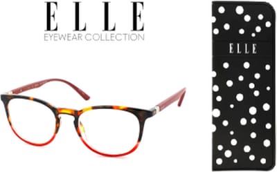 Leesbril Elle EL15936-Havanna Rood-+1.00