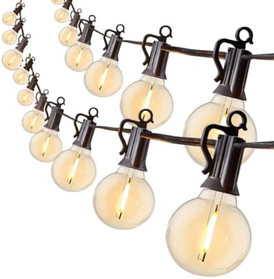Home & Marker - Lichtsnoer Buiten - Lichtslinger - Buitenverlichting Slinger - Tuinverlichting - Sfeerverlichting - 50 Lampjes - 7.5 + 7.5 Meter - Yardbulbs