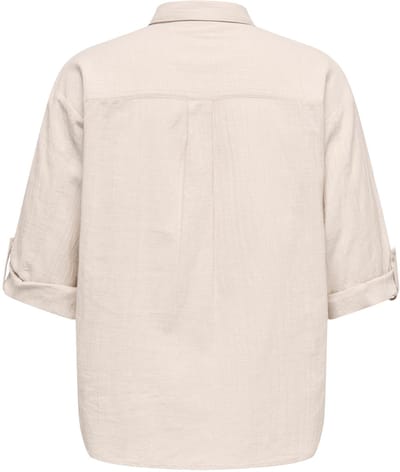 ONLY CARMAKOMA - CARTIZANA COTTON L/S SHIRT WVN NOOS - Dames - Blouses