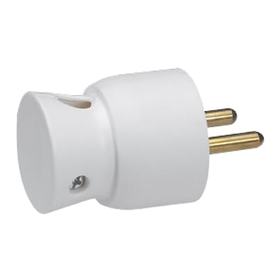 90 Graden Witte PVC Stekker 2P+PA 16A/250V - 050416 [25 stuks]