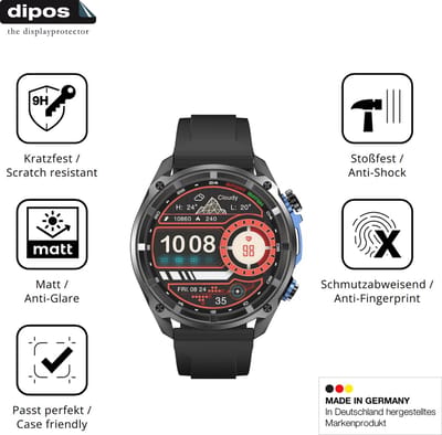dipos – 2x Matte Pantserfolie geschikt voor DTNO.1 DTG1 | 9H Screenprotector