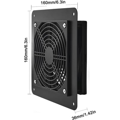 Durée de longue durée de vitesse de Rotation élevée de ventilateur d'extraction solaire extérieur d'animal familier du ventilateur d'extraction 3W noir
