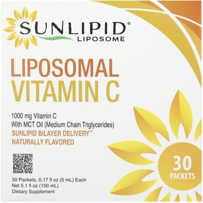 Liposomale Vitamine C met MCT-olie, 30 Sachets, 0,17 fl oz (5 ml) Elk