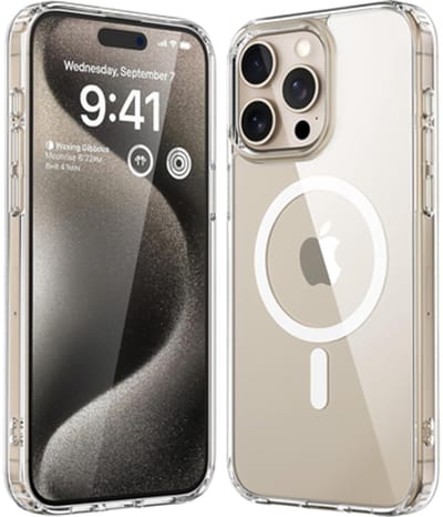 Just in Case hoesje geschikt voor iPhone 15 Pro Max Hoesje geschikt voor MagSafe - Ultra Dunne Backcover - Transparant