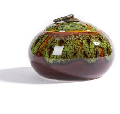 Urn voor Huisdieren –220 ML – Keramiek – Kleine Asurn voor Hond, Kat, Vogel – Dierenurn voor Overleden Huisdieren – 11*8cm-Groen