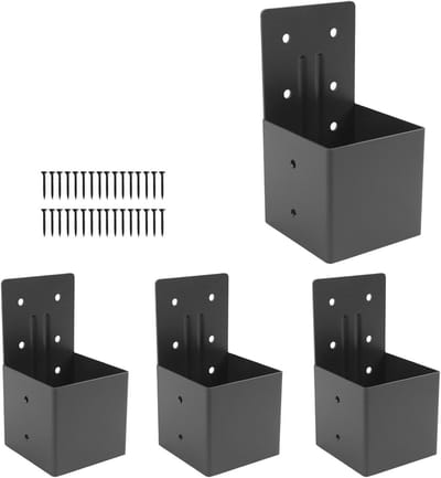 Pergola Beugels - Steunen - Bouw Projecten - Versterkt Ontwerp - 4x4 Inch - Zwart