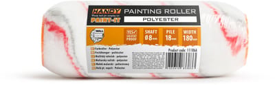 Verfroller Polyester 180 mm – Voor Muren, Plafonds En Lijmtoepassingen – Goede Verfopname En Gelijkmatige Verdelings [11186A]