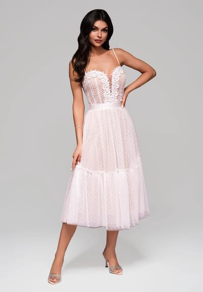 LARICA Jurk - Rits - Jurk Wit S