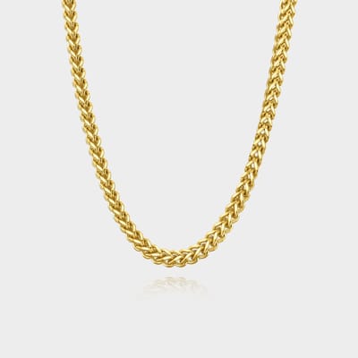 Franco Ketting 5 mm - Gouden Schakelketting - 50 cm lang - Ketting Heren - Olympus Jewelry