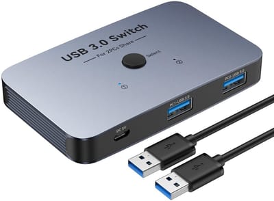 KVM USB 3.0 Switch voor 2 Computers - Deel 4 USB Apparaten