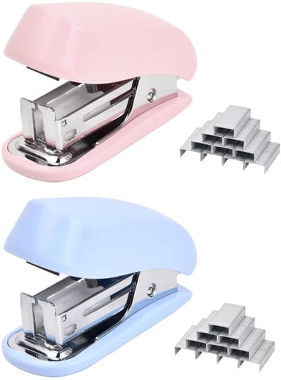 Dailygoods- Nietmachine - Mini/nietapparaat met 2000 nietjes - Draagbaar - Handmatige nietmachine - ABS-behuizing - Roestvrijstalen constructie