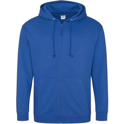 Vegan Hoodie met ritssluiting en capuchon Royal Blue - XXL