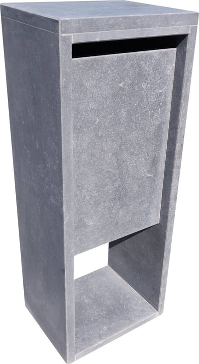 Pakketbrievenbus Madrid Modern Parcel - Natuursteen - Blauwgrijs - 40x103x30cm