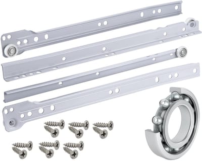 Dailygoods- Ladegeleiders 600 mm - Professionele Ladegeleiders - Massief Staal - Uittrekbaar - Geïntegreerde Uitrolbeveiliging - Hoge Stabiliteit - Geleiders