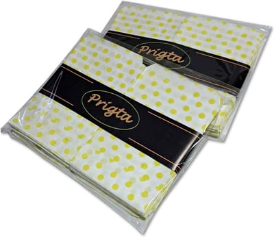Prigta - Papieren zakjes - 200 stuks - 10x16 cm - wit met gele stipjes - 40 gr/m2 / cadeauzakjes