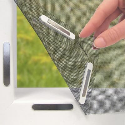Raamhor - 130x150Cm - met Magnetische Bevestiging - Universele Raam Hor - Muggengaas Magneet - Magnetische Hor Voor Ramen - Geen Boren en Schroeven - Horgaas Inkortbaar - Veelzijdig en Gemakkelijk te Monteren - Grijs