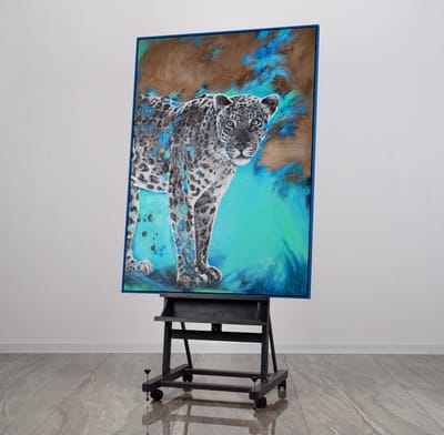 Canvas schilderij 120x80 cm handgeschilderd vaardigheid en kracht abstract – YS-Art Gallery – Energieke wanddecoratie voor woonkamer – Modern schilderij voor hal en kantoor