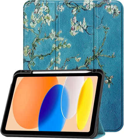 Hoesje - Geschikt voor Apple iPad A16/A18 (2025/2026) - 11 inch (11e & 12e generatie) - Dun & Stevig - Trifold Bookcase - Hard Cover Case - Met Uitsparing Geschikt voor Apple Pencil - Hardcover Book - Tablet Hoes - Bloesem