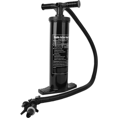 Pompe à air manuelle mini bidirectionnelle noire super légère originale en plastique à cylindre pour bateaux en caoutchoucL black