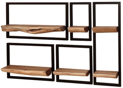 Fraaai - Woody wandschap set van 5 - acacia naturel