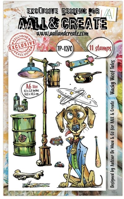 Aall & Create clearstamp A6 - Wacky woof tales