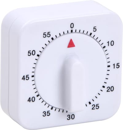 SnelShoppen - Mechanische Eierwekker Keuken Timer 60 Minuten met Luide Alarm voor Sport, Kantoor en Bakken - Vierkante Keuken Timer in Wit van Hoogwaa