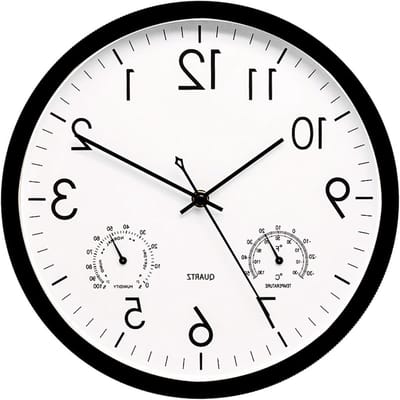 Buitenklok - Wandklok - Weer Monitoren - Temperatuur Vochtigheid - 30 cm - Zwart