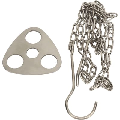 Camping Driepoot Bord Set Roestvrij Staal Draagbare Kampvuur Grill Driepoot Plaat met Haak En Opbergtas voor Buiten gray