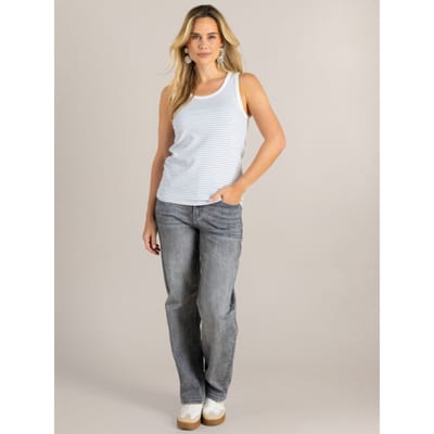 IVY BEAU Graciana Tops - White/Grey - maat 36