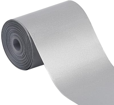 Dailygoods- Reflecterende Tape - 10m x 50mm - Zilver - Geschikt voor Kleding - Warmteoverdracht - Polyester Materiaal - Eenvoudig te Gebruiken - Reflecterende Film