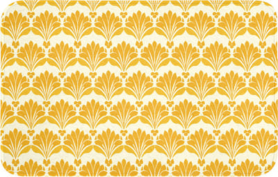 WC mat 80x50 cm - Antislip - Patroon - Motief - Geel - Toiletmat - Vloermat - Douchemat - Toilet tapijt - Toiletmatten