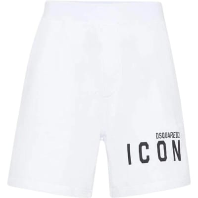 DSquared2 Heren Icon Logo Shorts (Wit)