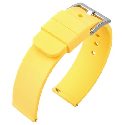Silicone Rubberen Horlogebandje- Makkelijk Zelf te Monteren - Geel 18mm