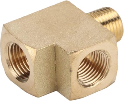 T-stuk 1/8 Inch NPT voor Koper, Staal en IJzer - 1000 PSI Verbinding voor Diverse Toepassingen