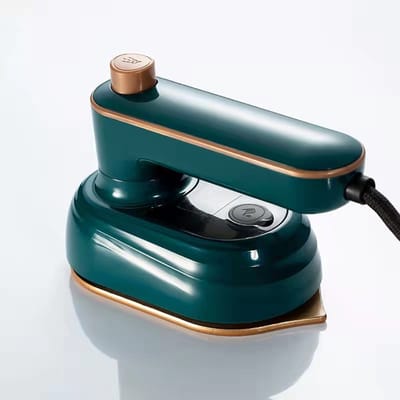 Professionele strijkmachine voor op reis, mini-strijkmachine met 180 graden rotatie, snel opwarmend strijkijzer met snoer voor huishoudelijk gebruik, draagbaar strijkijzer met warmtepers (groen).