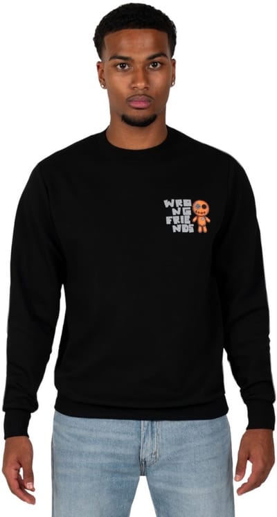 Wrong Friends Ontario Sweater - Heren Trui - Zwart - Regular Fit