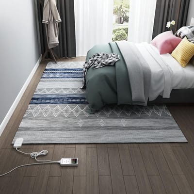 Elektrisch Vloerkleed - Verwarmd Kleed - Comfort Verwarmen - Grafeen Verwarming - 80 x 160 cm - Grijs