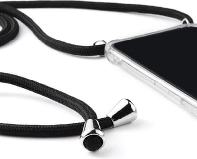 *** Telefoonhoesje met Koord geschikt voor iPhone X/XS - Zwart - van Heble® ***